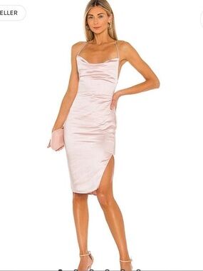 Superdown Billie Drape dress in blush